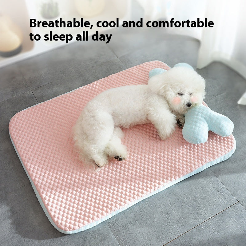 Dog Bed Breathable Cooling Spring Summer Pet Sleeping Mat For Small Medium Dogs Cats Soft Non-slip Dog Kennel Pet Supplies Pet Products